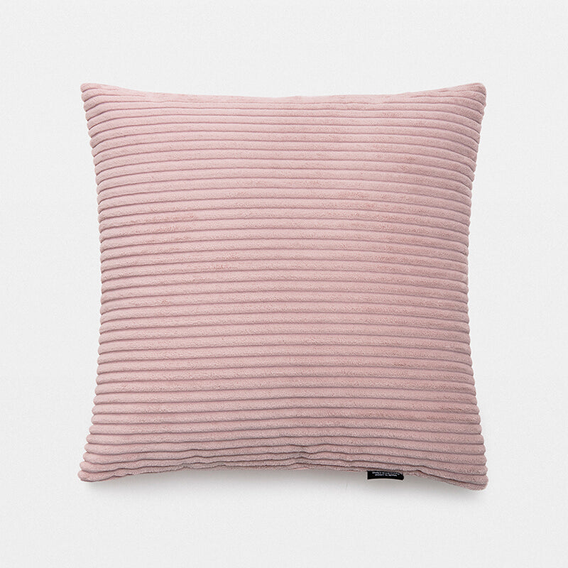 Soft Corduroy Corn Striped Velvet Series Decorative Throw Pillow