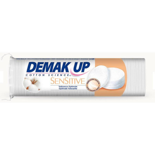 Demakup Cotton Pads Sensitive Round 64 pieces