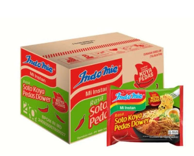 Indomie Mi Instan Soto Koya Pedas Dower  40 X 76g