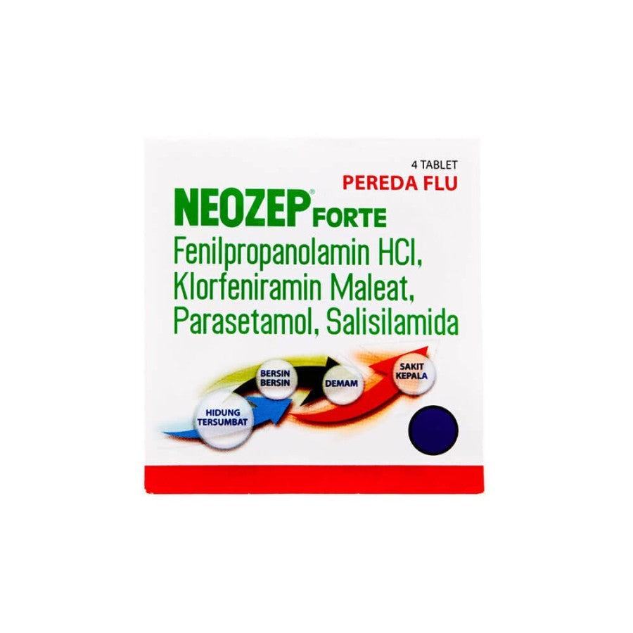 Neozep Forte Strip 4 Tablets - TOKOPOINT.COM