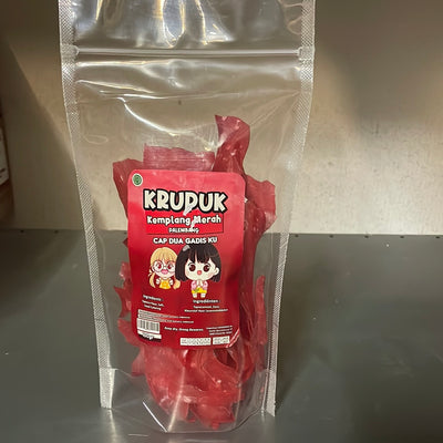 Kerupuk kemplang Merah Cap Dua Gadis Ku 100gr