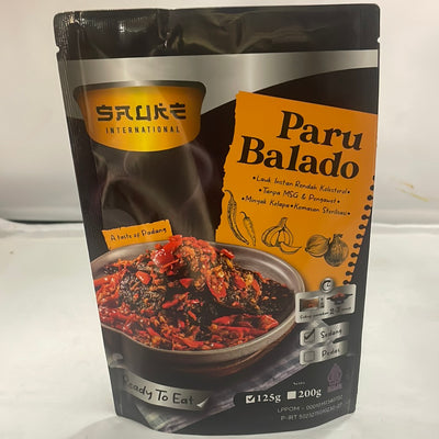 Sauke  international paru balado  sedang   Ready to  Eat  125 gr