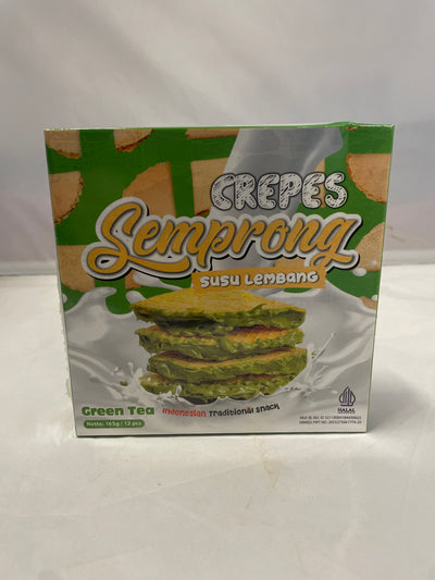 Crepes Semprong Susu Lembang Green Tea  12x165g