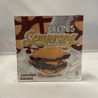 Crepes Semprong Susu Lembang Cokelat 12x165g