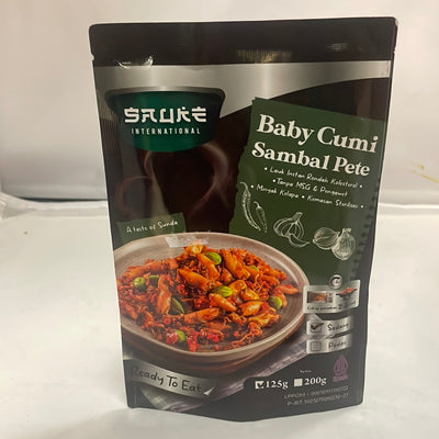 Sauke international baby cumi sambal  pete Ready To Eat 125 gr