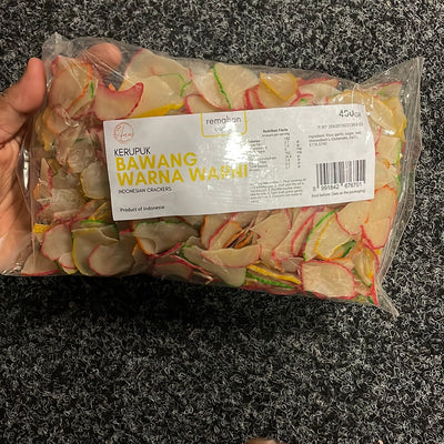 Kerupuk Bawang warna warni (crumbs) 400g