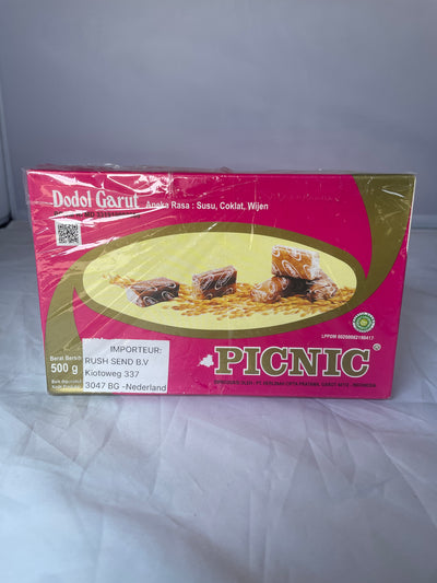 Dodol Garut  Picnic Aneka Rasa, Susu,Coklat,Wijen 500g