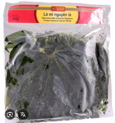 Flower brand  frozen cassava leaves whole / daun Singkong 200 gr