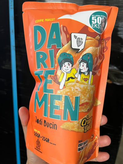 DARI TEMAN Keripik Pangsit Ayam Bakar 50g + 25g