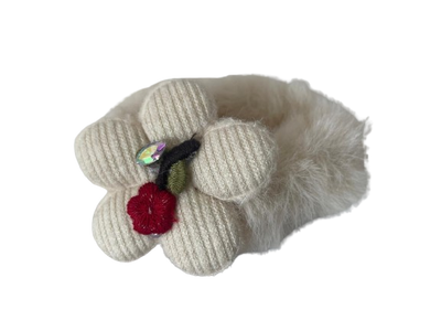 Fur Flower Hair Elastic