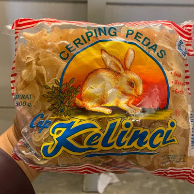 Kerupuk Kelinci Cerimping Pedas 500g