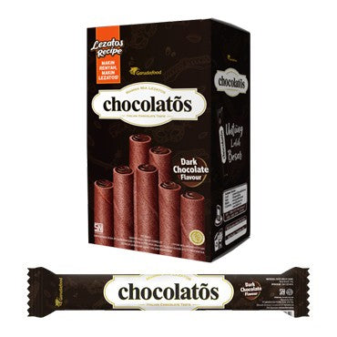 Chocolatos Wafer Roll Dark 10x14g