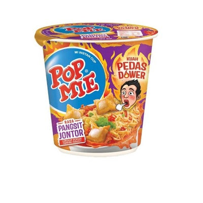 Pop Mie Mi Instan Pedes Dower Pangsit Jontor 75g