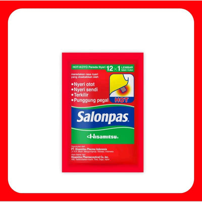 Salonpas HOT Red pain relief Liniment 12pcs