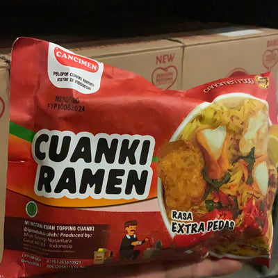 Cancimen cuanki ramen rasa extra pedas