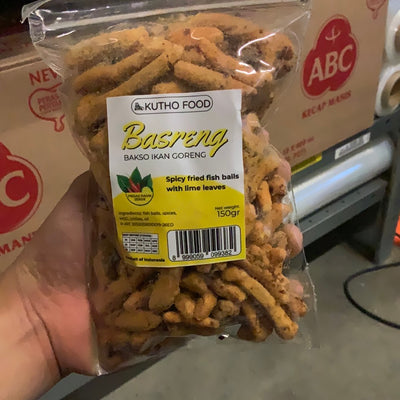 Kutho food spicy basreng bakso ikan goreng 150 g
