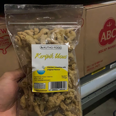 KUTHO FOOD keripik   Usus  original 17 g