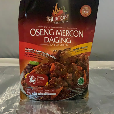Mercon oseng mercon. Daging  spicy beef stir -fry 150 gr