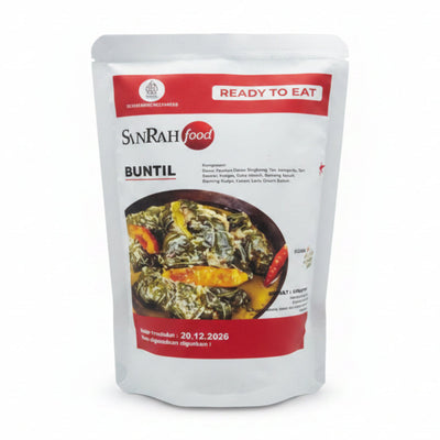 Package of Sunrah Food Buntel with a close-up of food items on a white background