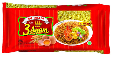 3 Ayam Mi Telur Bulat Merah 200g