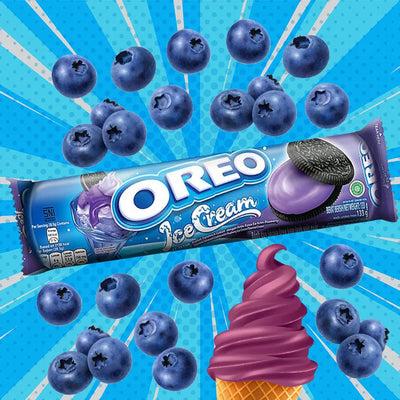 Oreo Sandwich Blueberry Ice Cream 119g