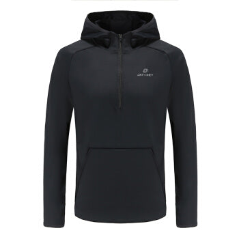 Men's Hoodie Half-zip Jacket Sweater With Zip For Fitness Blac?€?