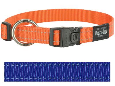 ROGZ FOR DOGS FANBELT HALSBAND BLAUW 20 MMX34-56 CM