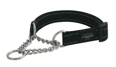 ROGZ FOR DOGS LUMBERJACK HALFSLIP HALSBAND ZWART 25 MMX50-70 CM