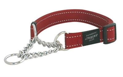 ROGZ FOR DOGS LUMBERJACK HALFSLIP HALSBAND ROOD 25 MMX43-73 CM