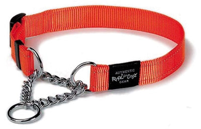 ROGZ FOR DOGS LUMBERJACK HALFSLIP HALSBAND ORANJE 25 MMX43-73 CM