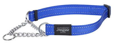 ROGZ FOR DOGS FANBELT HALFSLIP HALSBAND BLAUW 20 MMX34-56 CM