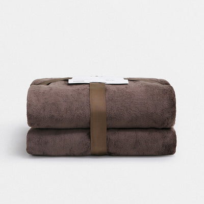 Ochama X Silky Plush Blanket 200X220cm Dark brown