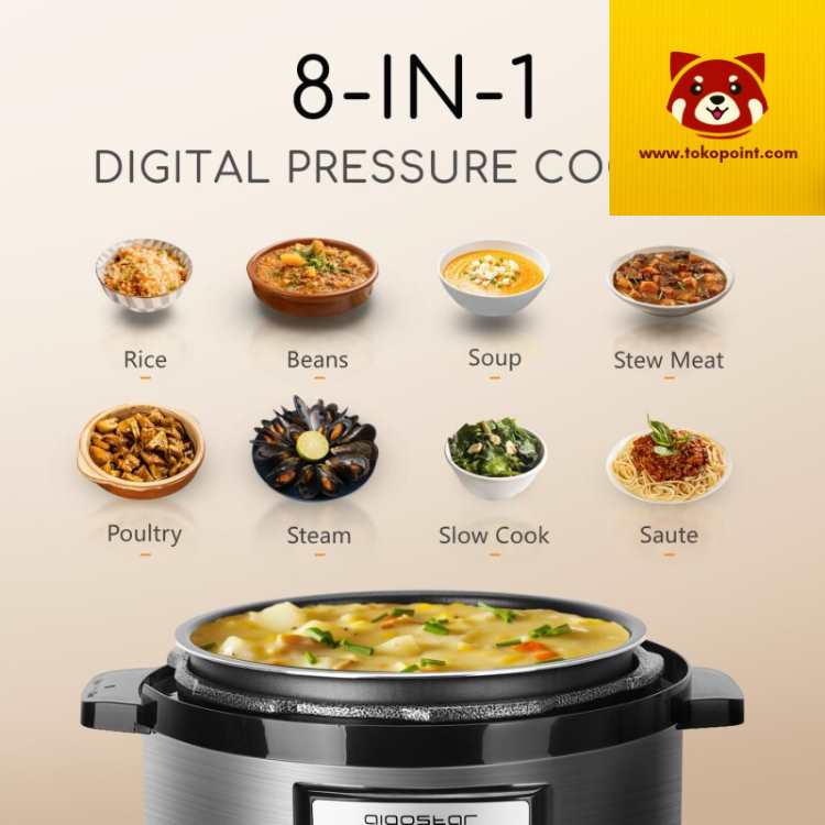 Aigostar Mila 30ICN 8 in 1 Digital 6L 1000W Pressure Multi Cooker