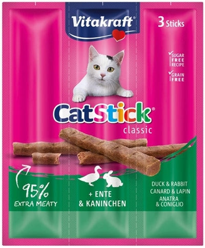 VITAKRAFT CAT-STICK MINI EEND MET KONIJN 3 ST