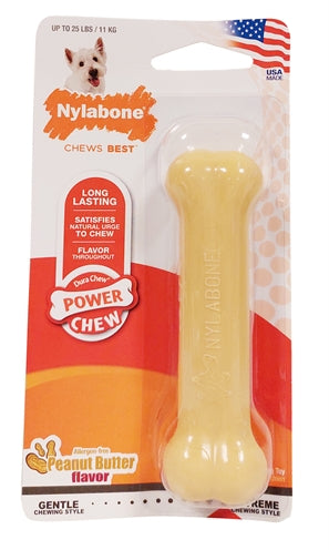 NYLABONE DURA CHEW PINDAKAAS VOOR HARDE BIJTERS HYPOALLERGEEN TOT 11 KG