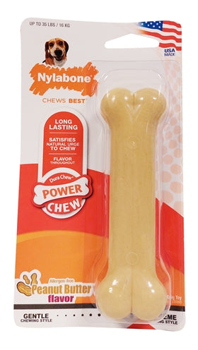 NYLABONE DURA CHEW PINDAKAAS VOOR HARDE BIJTERS HYPOALLERGEEN TOT 16 KG