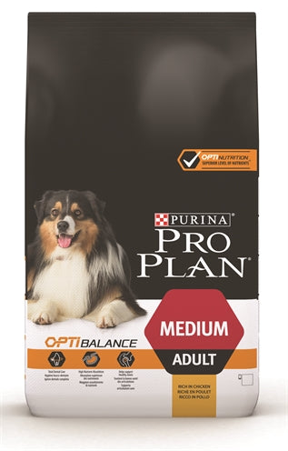 PRO PLAN DOG ADULT MEDIUM KIP / RIJST 14 KG