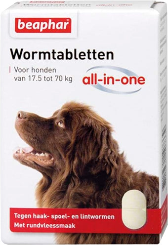 BEAPHAR WORMTABLET ALL-IN-ONE HOND 17.5-70 KG 2 TBL