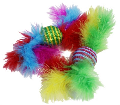 CAT 'N' CABOODLE BAL MET RATEL EN VEREN 20X10X4 CM 2 ST