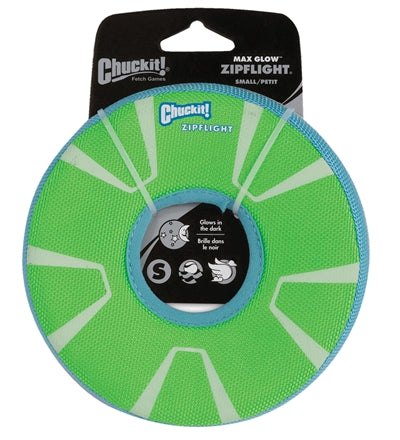 CHUCKIT MAX GLOW ZIPFLIGHT FRISBEE GLOW IN THE DARK 21X2X21 CM