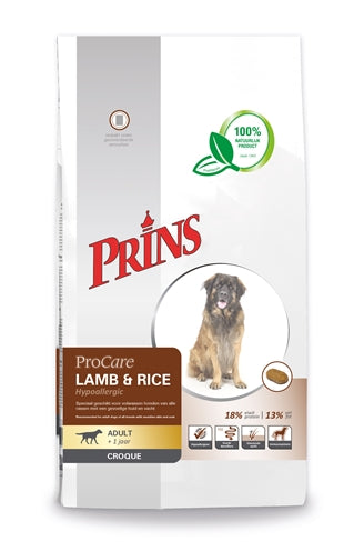 PRINS PROCARE CROQUE HYPO ALLERGIC LAM / RIJST 10 KG