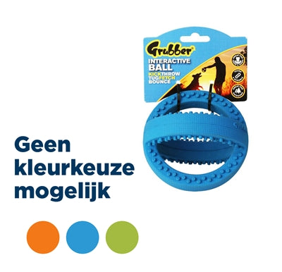 HAPPY PET GRUBBER INTERACTIEVE VOETBAL MINI ASSORTI 12.5X12.5X12.5 CM