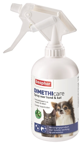 BEAPHAR DIMETHICARE SPRAY HOND / KAT TEGEN VLOOIEN EN TEKEN 500 ML