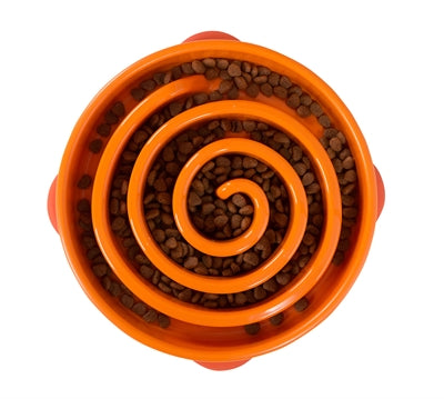 SLO-BOWL FEEDER CORAL ORANJE 29X29X6 CM