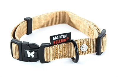 MARTIN HALSBAND VERSTELBAAR NYLON BEIGE 45-65X2.5 CM
