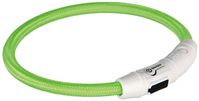 TRIXIE HALSBAND HOND FLASH LICHTHALSBAND USB TPU / NYLON GROEN 65X0.7 cm