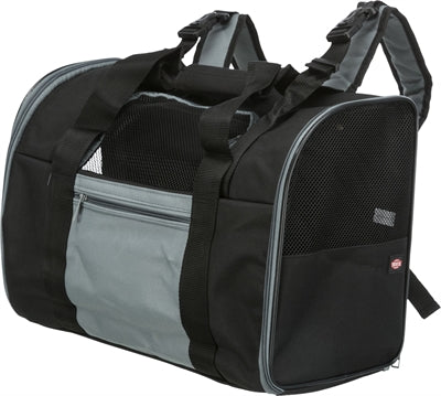 TRIXIE RUGZAK CONNOR TOT 8 KG ZWART / GRIJS 42X21X29 CM