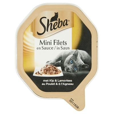 SHEBA ALU MINI FILETS KIP / LAM IN SAUS 22X85 GR