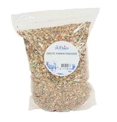 DE VRIES GROTE PARKIETENVOER 2.5 KG