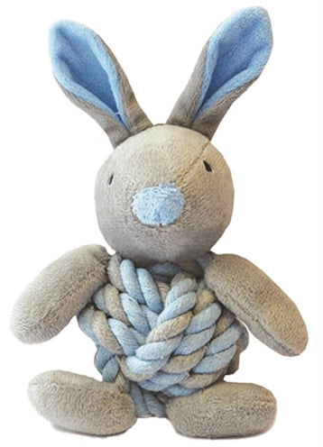 LITTLE RASCALS KNOTTIE BUNNY TOUWBAL KONIJN BLAUW 20X15X8 CM